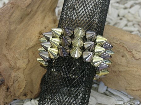 Spikes, 16cm, goudkleur-nikkelkleur